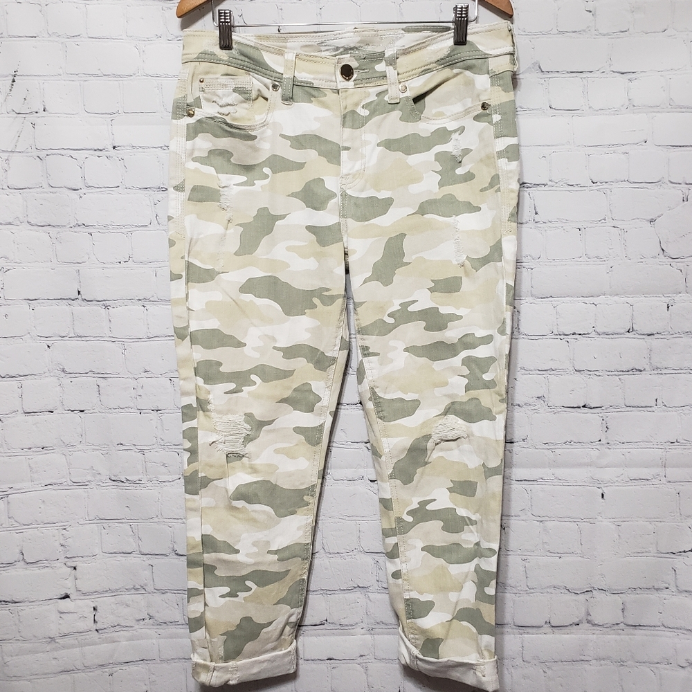 Seven7 Sz10 Skinny Easy Fit Camo Cuffed Jean